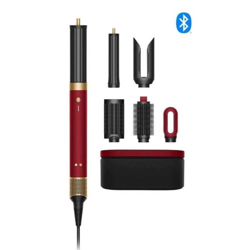 DYSON AIRWRAP I.D. MULTI-STYLER AND DRYER (Red Velvet and Gold) دايسون جهاز متطور بتقنية البلوتوث  لصفيف وتجفيف الشعر